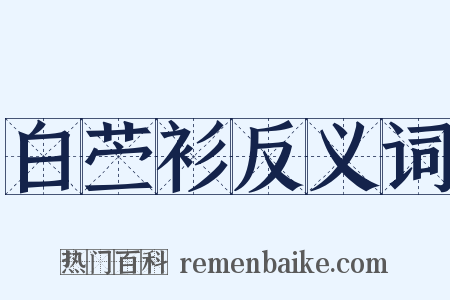 白苎衫反义词是什么意思的图片